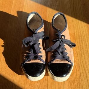 Lavin two color tones leather sneaker